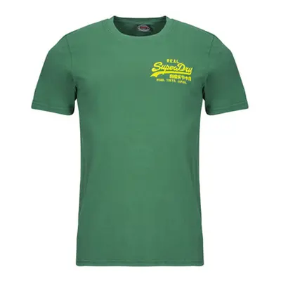 Superdry VINTAGE LOGO BRODE men's T shirt in Green