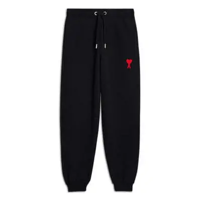 Ami Paris Men's Paris Black de Coeur Embroidered Sweatpants men's in Black