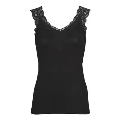 Pieces PCBARBERA LACE TOP women's Vest top in Black