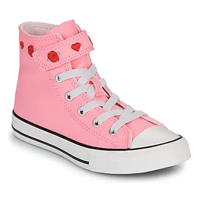 Converse CHUCK TAYLOR ALL STAR 1V girls's Children's Shoes (High-top Trainers) in Pink