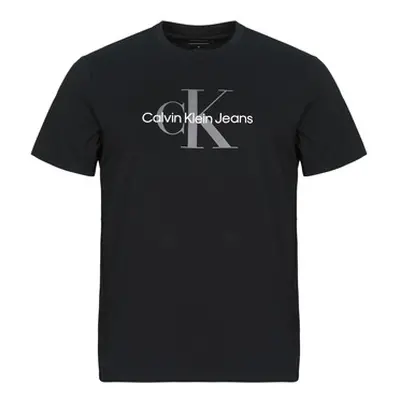 Calvin Klein Jeans SS HERO MONOGRAM TEE30S EU OPT men's T shirt in Black