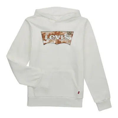 Levis BATWING PRINT HOODIE boys's Children's sweatshirt in White