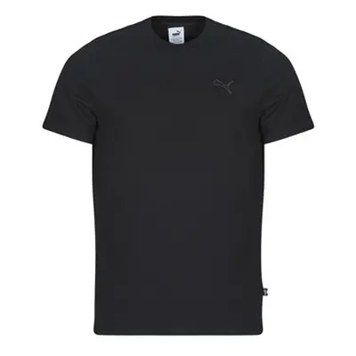 Puma TEE MIF BADGE BRODE men's T shirt in Black