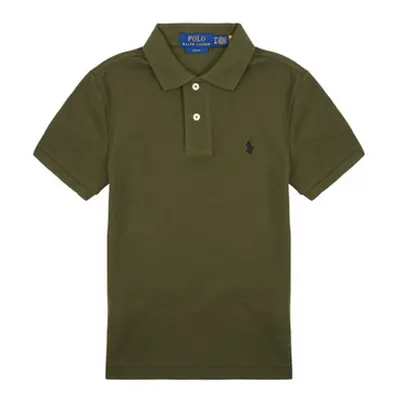 Polo Ralph Lauren SLIM POLO-TOPS-KNIT boys's Children's polo shirt in Kaki