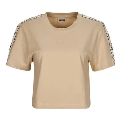 Guess BRITNEY TOP women's T shirt in Beige