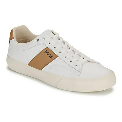 BOSS Aiden_Tenn_flrb men's Shoes (Trainers) in White