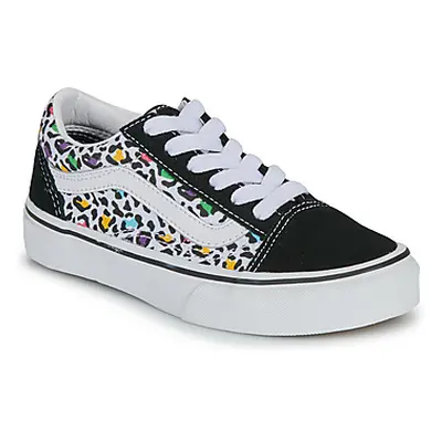 Vans UY Old Skool ANIMAL POP BLACK/MULTI girls's Children's Shoes (Trainers) in Black