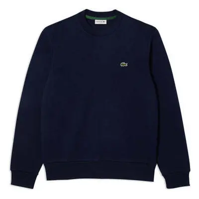 Lacoste Men's Midnight Blue Fleece Crew Neck Sweatshirt men's in Blue