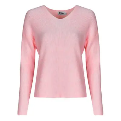 Only ONLCAMILLA V-NECK women's Sweater in Pink