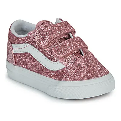 Vans Old Skool V girls's Children's Shoes (Trainers) in Pink