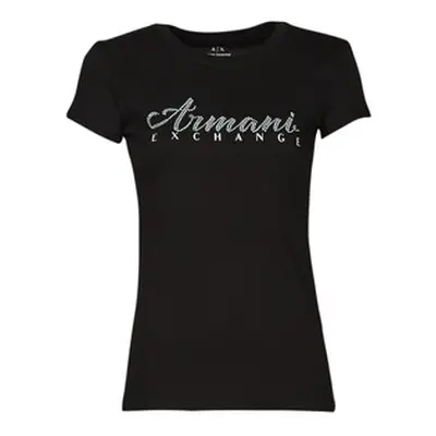 Armani Exchange 8NYT91 women's T shirt in Black