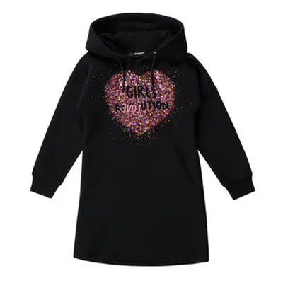 Desigual ARIZA girls's Children's dress in Black