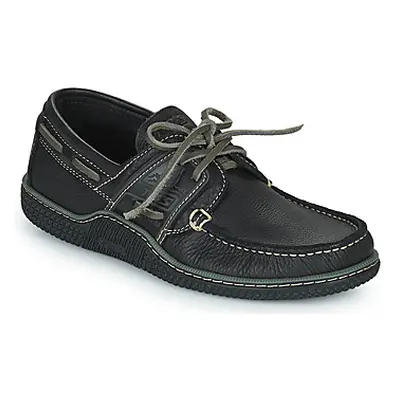 TBS GLOBEK men's Boat Shoes in Black