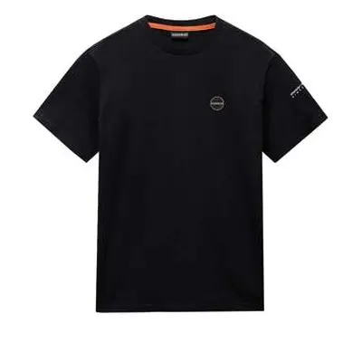 Napapijri S Badge T-Shirt Black men's in Black