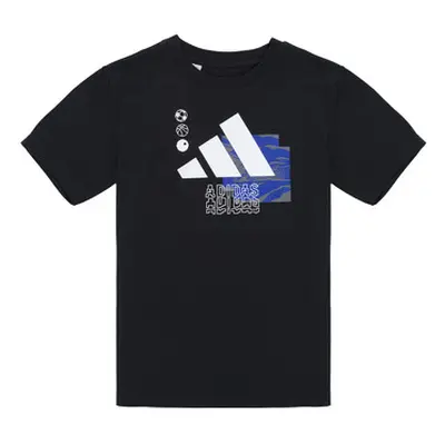 Adidas JI9093 boys's Children's T shirt in Black