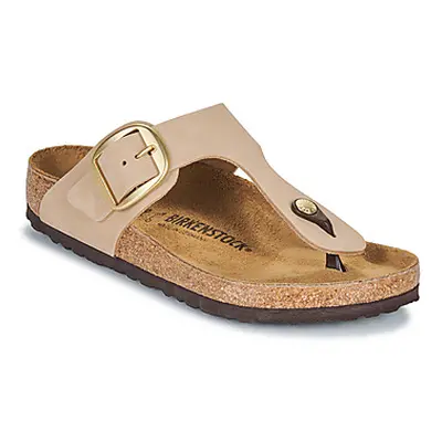 Birkenstock Gizeh Big Buckle LENB Sandcastle women's Flip flops / Sandals (Shoes) in Beige