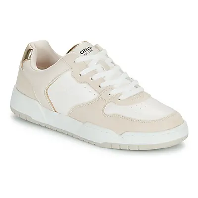 Only SWIFT-1 PU women's Shoes (Trainers) in Beige