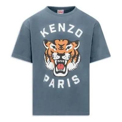 Kenzo Men's Blue Lucky Tiger Tiger T-Shirt men's in Blue