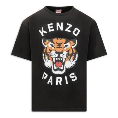 Kenzo Men's Black Lucky Tiger Tiger T-Shirt men's in Black