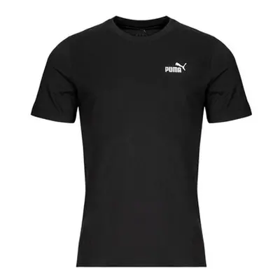 Puma ESS SMALL LOGO TEE men's T shirt in Black