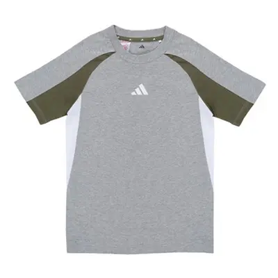 Adidas JD0059 boys's Children's T shirt in Grey