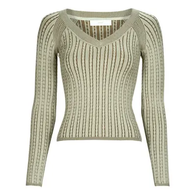 Guess LS ROSE VN MINIBRAID SWTR women's Sweater in Green