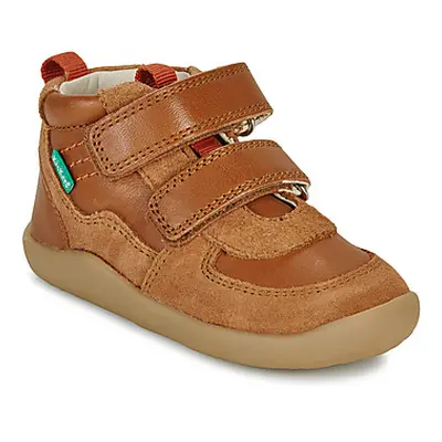 Kickers KICKFRESHO boys's Children's Shoes (High-top Trainers) in Brown