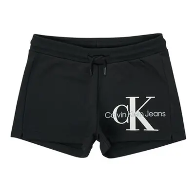 Calvin Klein Jeans REFLECTIVE MONOGRAM SHORTS girls's Children's shorts in Black