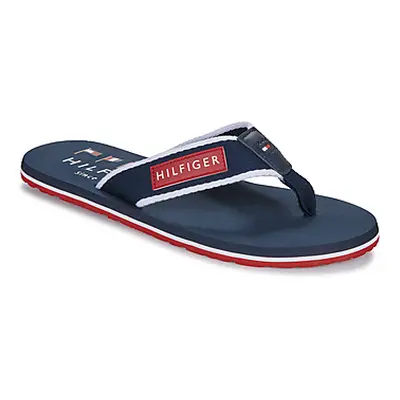 Tommy Hilfiger PATCH HILFIGER BEACH SANDAL men's Flip flops / Sandals (Shoes) in Marine