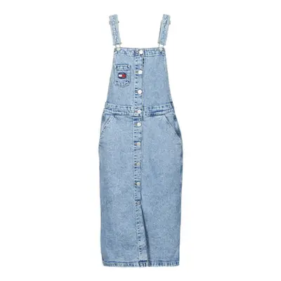 Tommy Jeans DUNGAREE BF MIDI DRESS CG4114 women's Dress in Blue