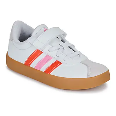 Adidas VL COURT 3.0 EL C girls's Children's Shoes (Trainers) in White