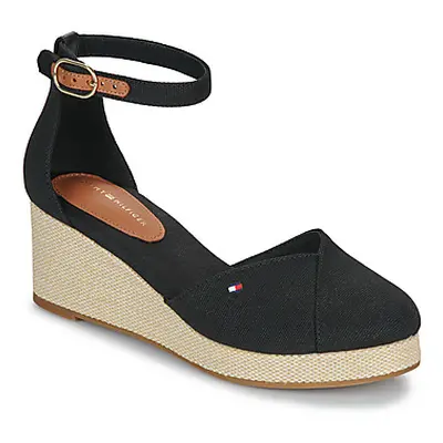 Tommy Hilfiger FLAG CLOSED TOE MID WEDGE ESPAD women's Sandals in Black