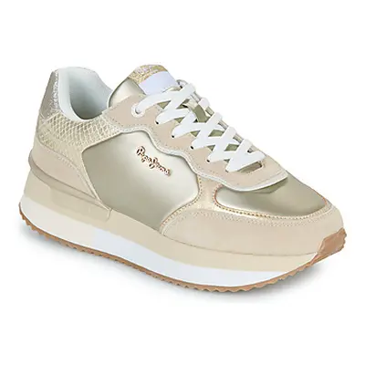 Pepe jeans RUSPER SHINE women's Shoes (Trainers) in Beige