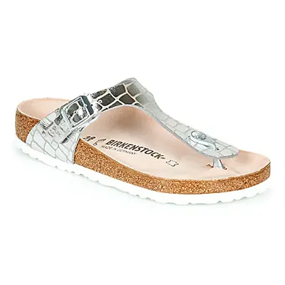 Birkenstock GIZEH women's Flip flops / Sandals (Shoes) in Silver