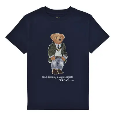 Polo Ralph Lauren SS CN-KNIT SHIRTS-T-SHIRT boys's Children's T shirt in Marine