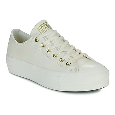 Converse CHUCK TAYLOR ALL STAR LIFT PLATFORM GOLD women's Shoes (Trainers) in White