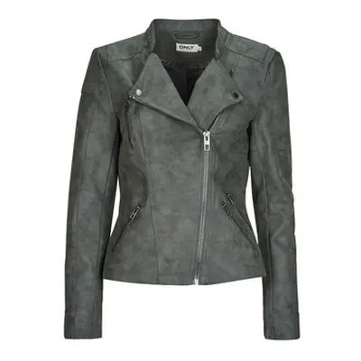 Only ONLAVA women's Leather jacket in Grey