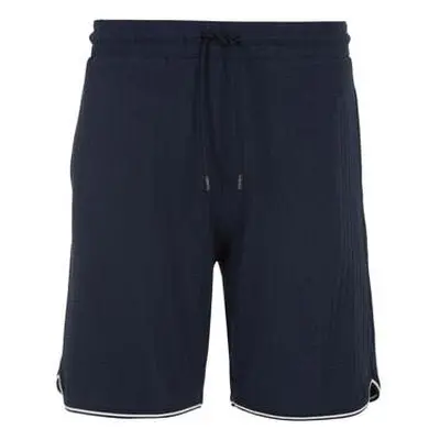 Emporio Armani Lounge Waffle Bermuda Shorts Armani Blue men's Shorts in Blue