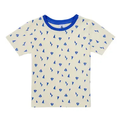 Petit Bateau BOLETO boys's Children's T shirt in Blue