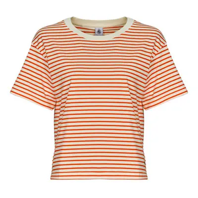 Petit Bateau MC COL ROND women's T shirt in Red