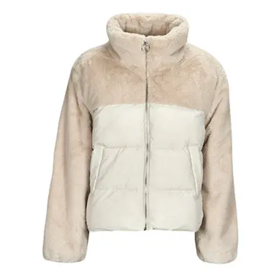 Only ONLWANJA FUR PUFFER MIX JACKET CC OTW women's Jacket in Beige