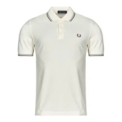 Fred Perry TWIN TIPPED FRED PERRY SHIRT men's Polo shirt in Beige