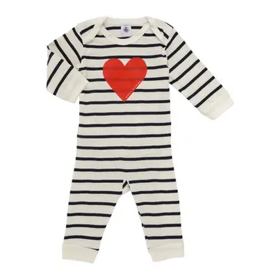 Petit Bateau BERLIN girls's Sleepsuits in White