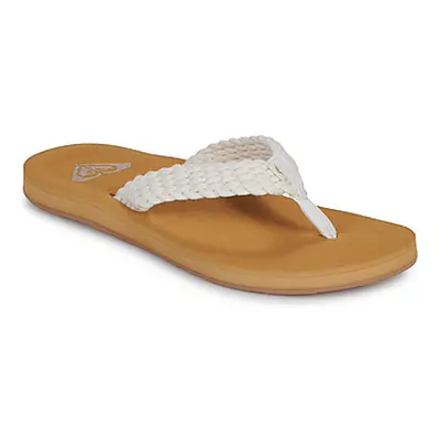 Roxy PORTO IV women's Flip flops / Sandals (Shoes) in White