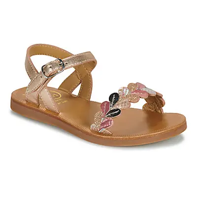 Pom d'Api PLAGETTE FERNS girls's Children's Sandals in Gold