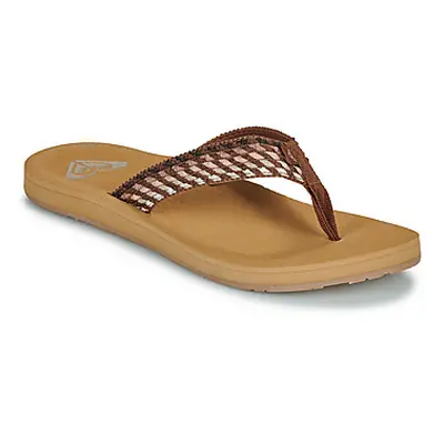 Roxy PORTO ROPE women's Flip flops / Sandals (Shoes) in Brown