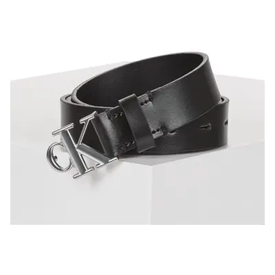 Calvin Klein Jeans ROUND MONO PLAQUE LTHRBELT 25MM women's Belt in Black