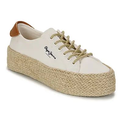 Pepe jeans KYLE CLASSIC women's Shoes (Trainers) in White