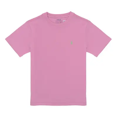 Polo Ralph Lauren SS CN-TOPS-T-SHIRT girls's Children's T shirt in Pink