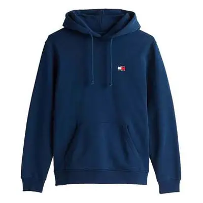 Tommy Jeans Reg Logo Badge Hoodie Dark Night Navy men's Sweatshirt in Blue